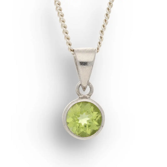 Get your Natural Peridot Tube Set Pendant Necklace in 925 Sterling Silver with Bail online now or in store at Forever Gems in Franschhoek, South Africa