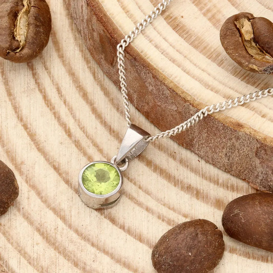 Get your Natural Peridot Tube Set Pendant Necklace in 925 Sterling Silver with Bail online now or in store at Forever Gems in Franschhoek, South Africa