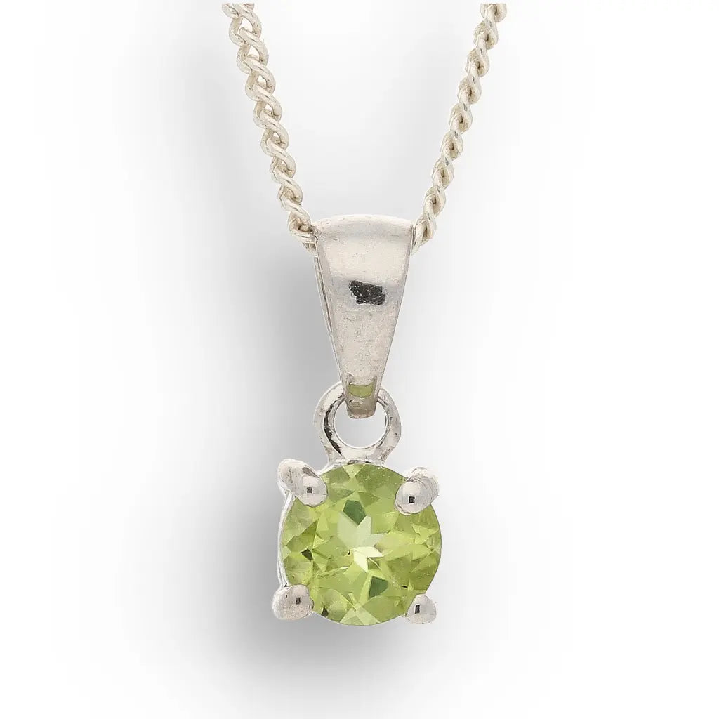 Get your Peridot 4-Claw Necklace Silver online now or in store at Forever Gems in Franschhoek, South Africa