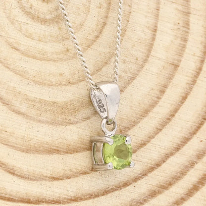 Get your Peridot 4-Claw Necklace Silver online now or in store at Forever Gems in Franschhoek, South Africa