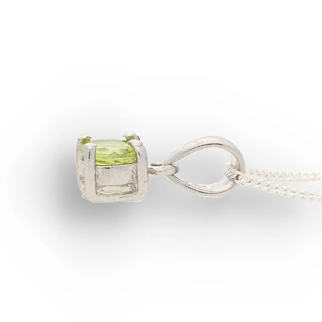 Get your Peridot 4-Claw Necklace Silver online now or in store at Forever Gems in Franschhoek, South Africa