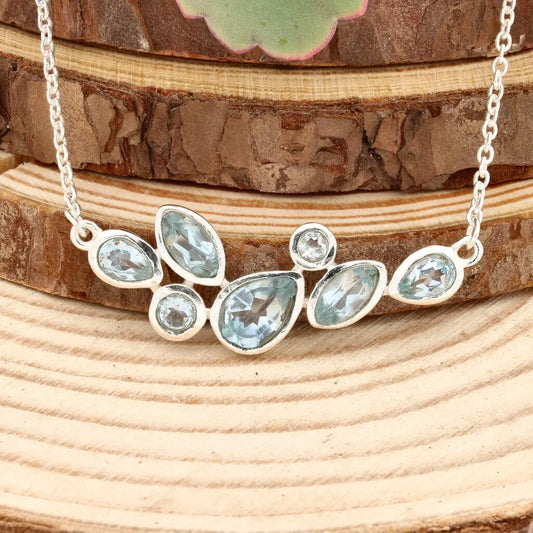Get your Azure Grace – Heirloom Blue Topaz Sterling Silver Necklace online now or in store at Forever Gems in Franschhoek, South Africa