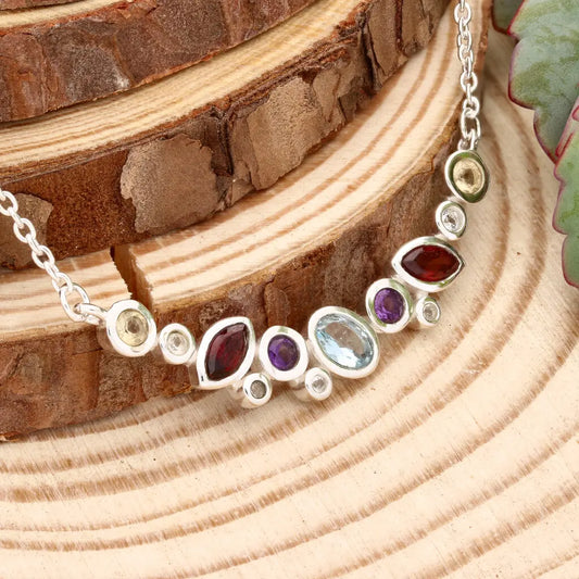 Get your Celestial Tapestry – Heirloom Multi-Gem Sterling Silver Necklace online now or in store at Forever Gems in Franschhoek, South Africa