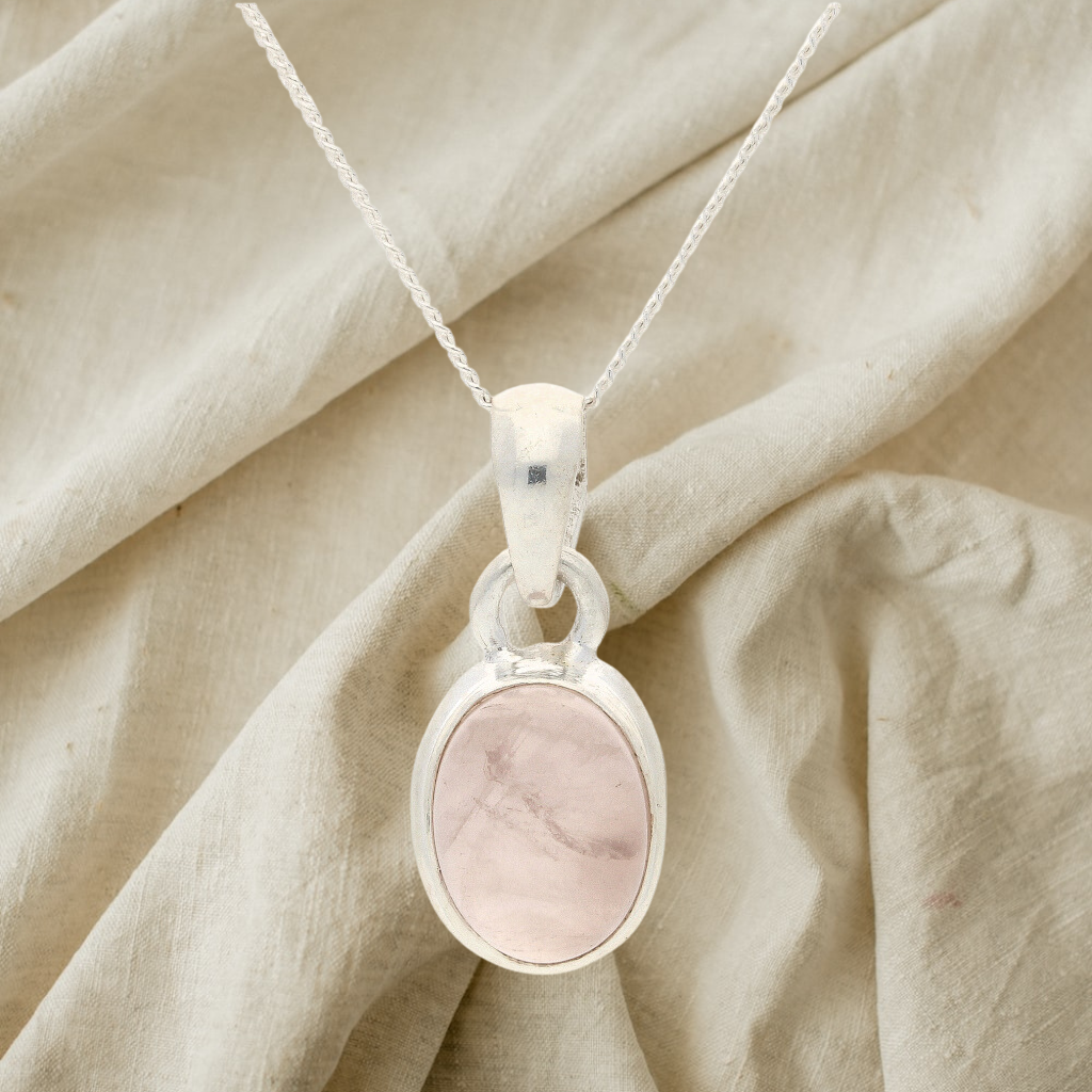 Buy your Enchanted Echoes: Rose Quartz Sterling Silver Necklace online now or in store at Forever Gems in Franschhoek, South Africa