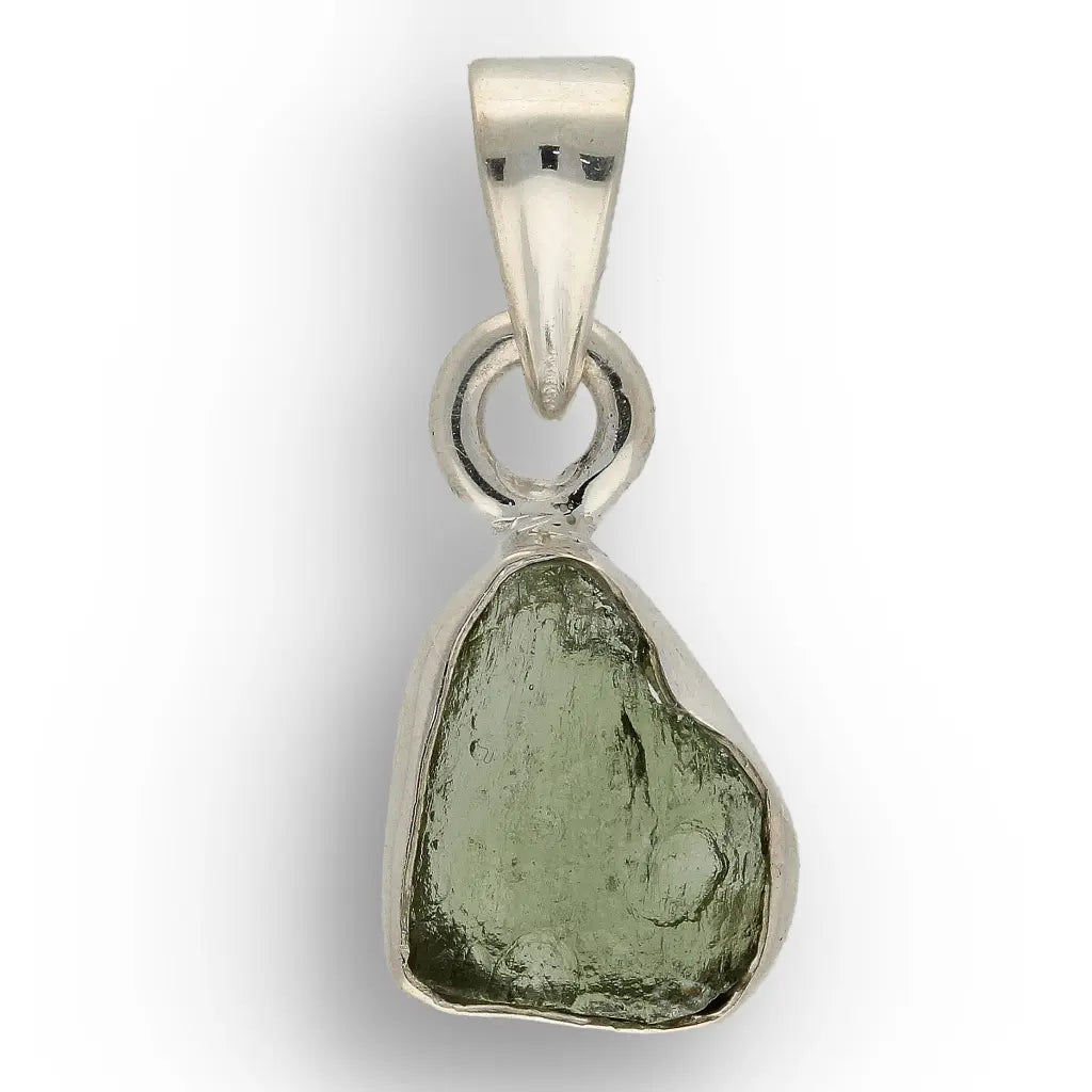 Get your Authentic Moldavite Sterling Silver Necklace Pendant online now or in store at Forever Gems in Franschhoek, South Africa