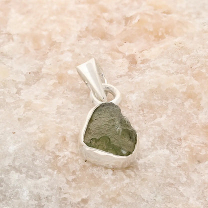Get your Authentic Moldavite Sterling Silver Necklace Pendant online now or in store at Forever Gems in Franschhoek, South Africa