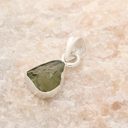 Get your Authentic Moldavite Sterling Silver Necklace Pendant online now or in store at Forever Gems in Franschhoek, South Africa