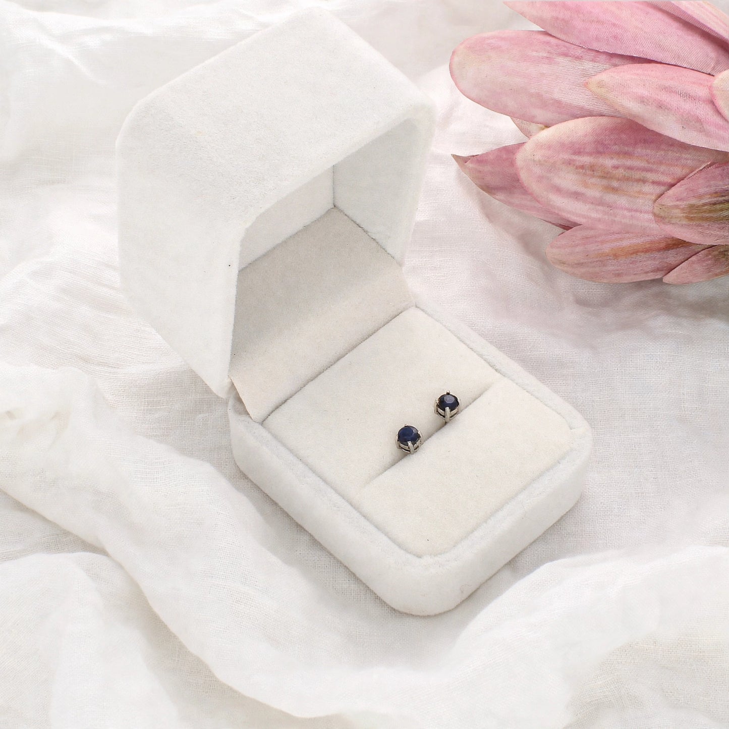 Get your Sapphire Stud Earrings in Sterling Silver online now or in store at Forever Gems in Franschhoek, South Africa