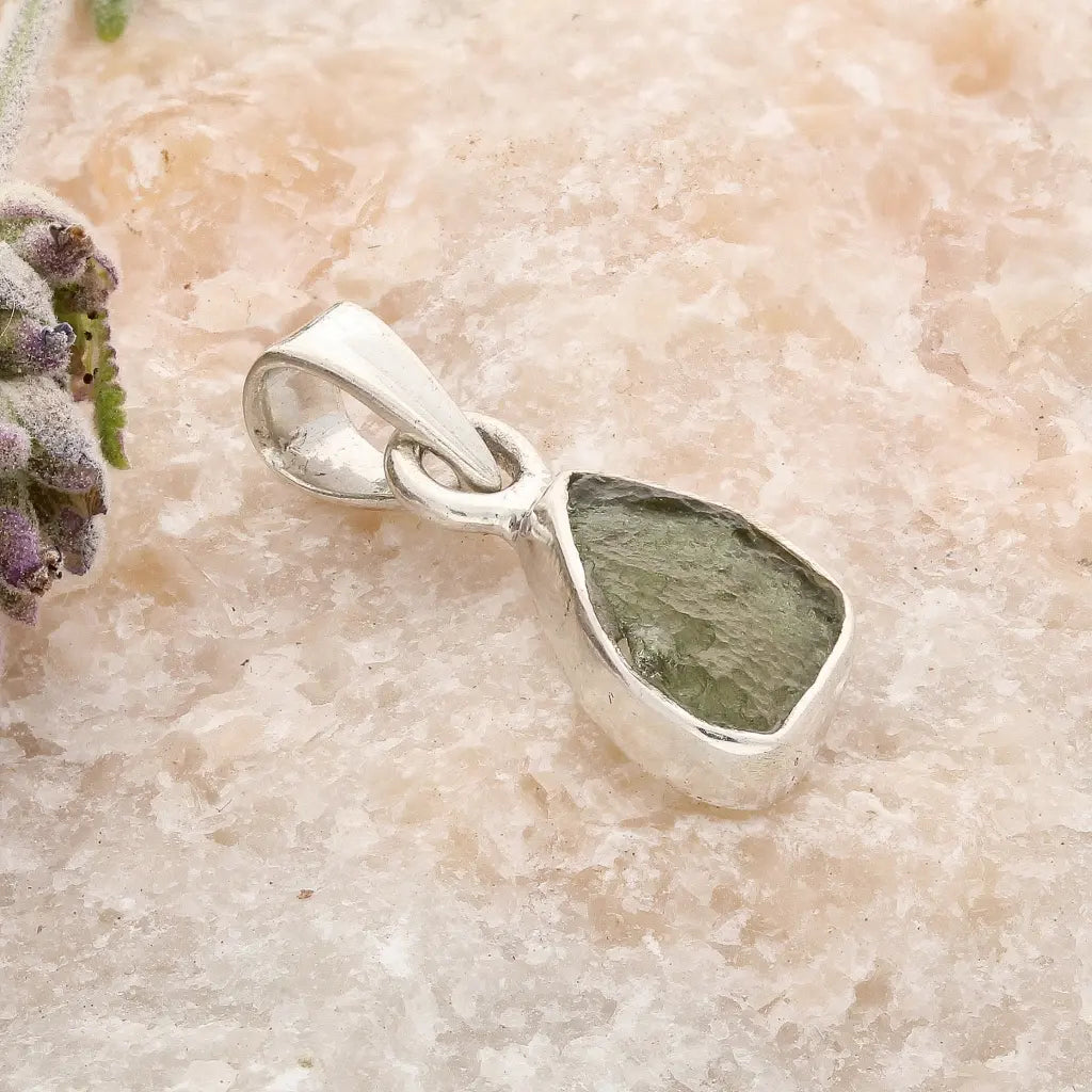 Get your Authentic Moldavite Sterling Silver Necklace Pendant online now or in store at Forever Gems in Franschhoek, South Africa