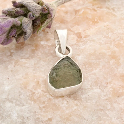 Get your Authentic Moldavite Sterling Silver Necklace Pendant online now or in store at Forever Gems in Franschhoek, South Africa