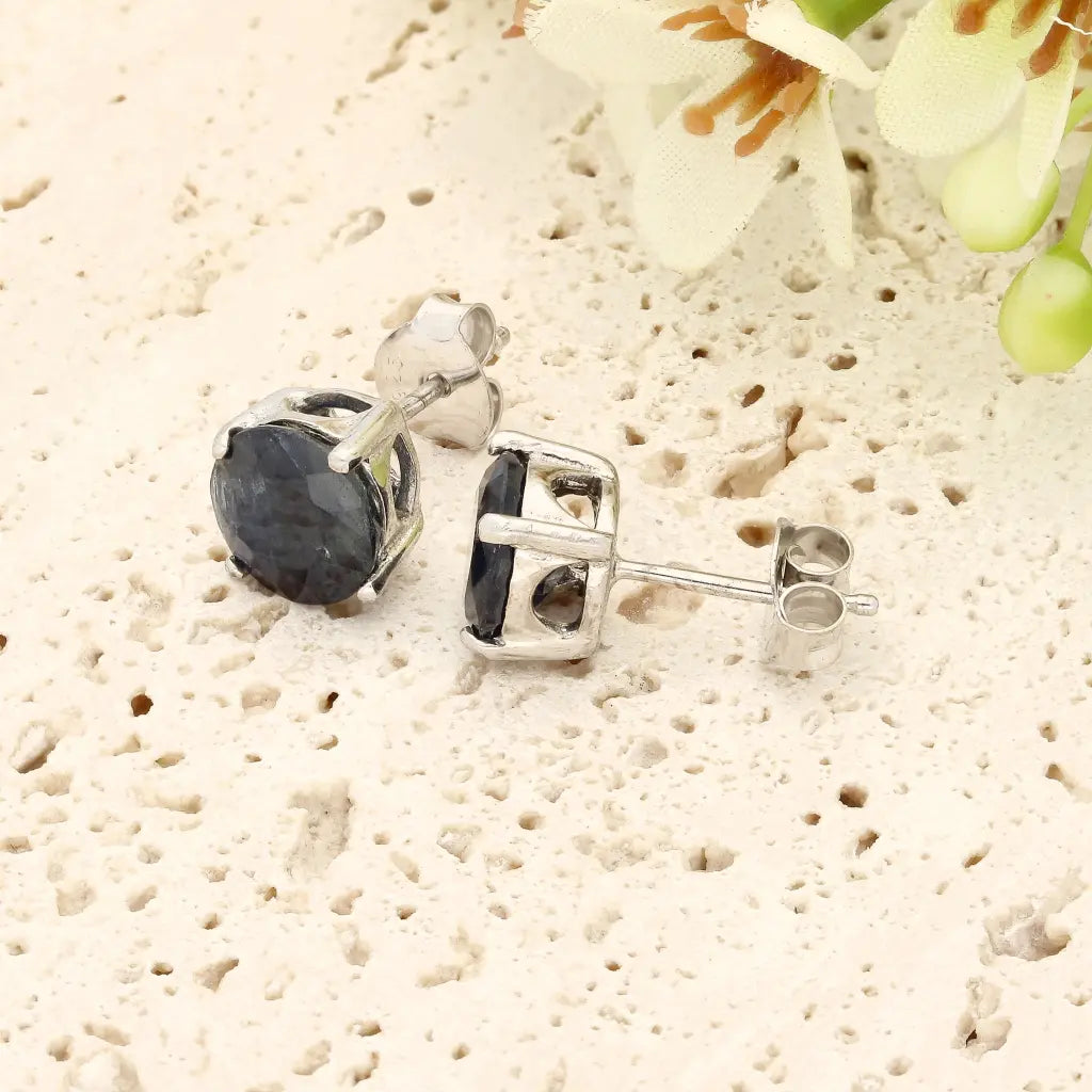 Get your Regal Natural Sapphire Stud Earrings in Sterling Silver online now or in store at Forever Gems in Franschhoek, South Africa