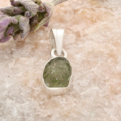 Get your Authentic Moldavite Sterling Silver Necklace Pendant online now or in store at Forever Gems in Franschhoek, South Africa