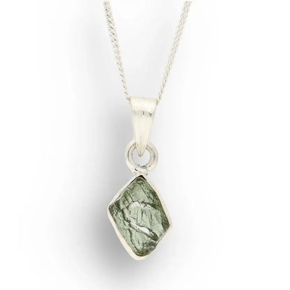 Get your Authentic Czech Moldavite Sterling Silver Necklace online now or in store at Forever Gems in Franschhoek, South Africa