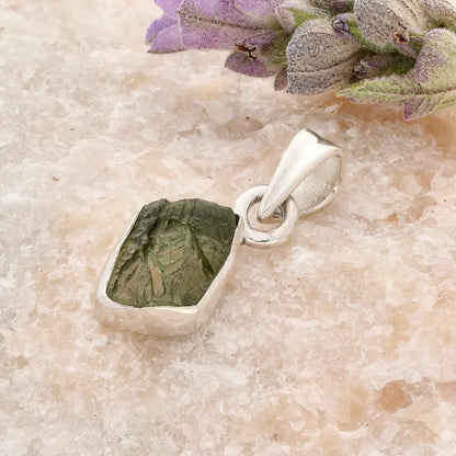 Get your Authentic Czech Moldavite Sterling Silver Necklace online now or in store at Forever Gems in Franschhoek, South Africa