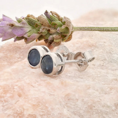 Get your Blue Sapphire Tube Set Stud Earrings Silver online now or in store at Forever Gems in Franschhoek, South Africa