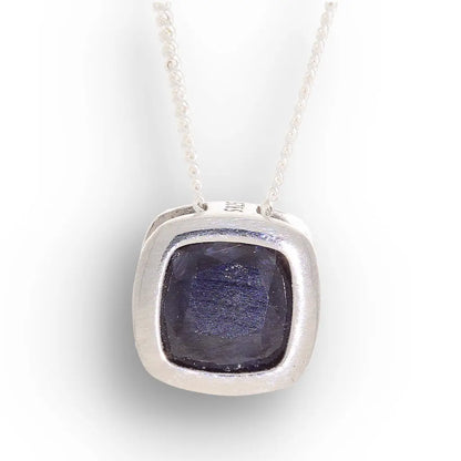 Get your Blue Sapphire Square Slider Necklace 45cm online now or in store at Forever Gems in Franschhoek, South Africa