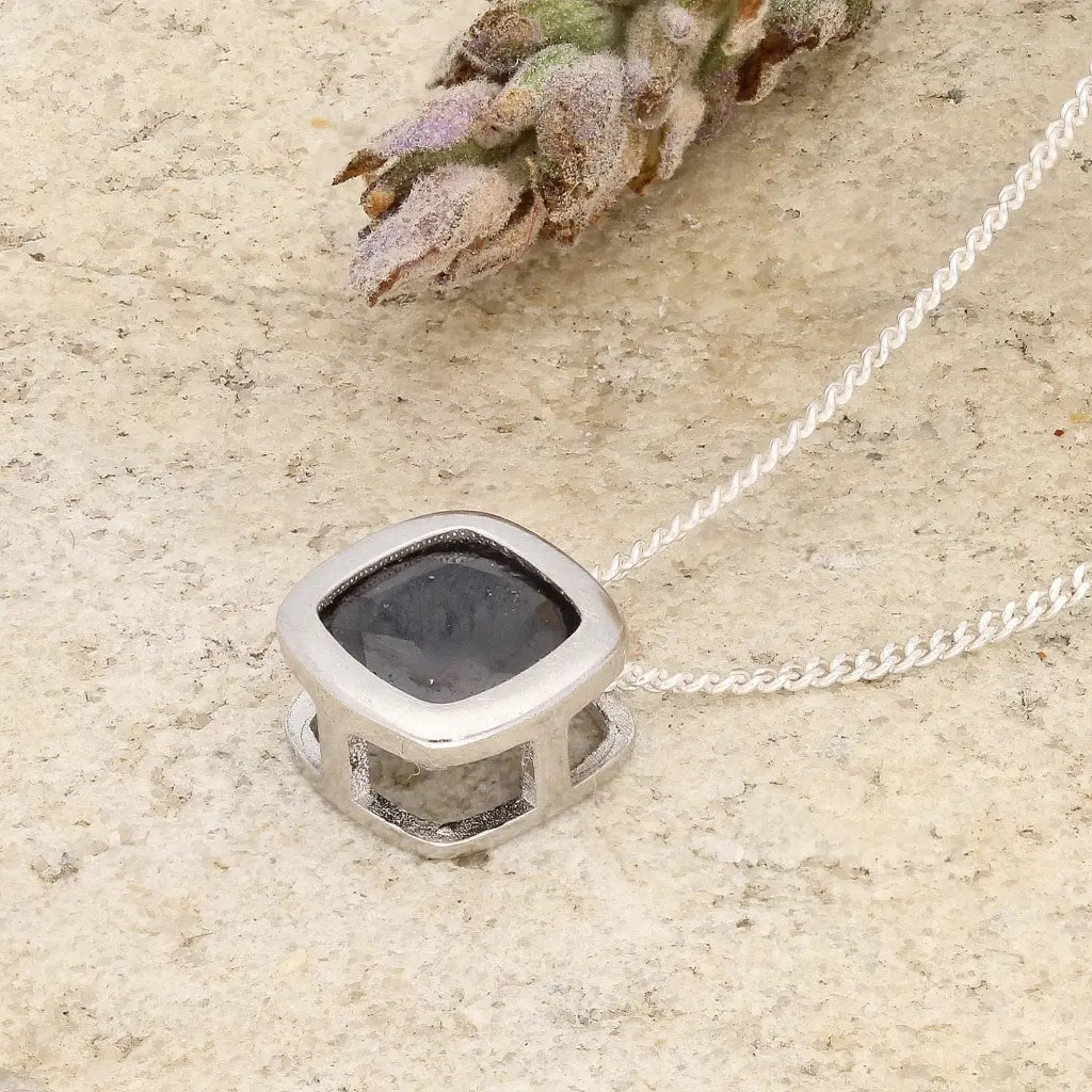 Get your Blue Sapphire Square Slider Necklace 45cm online now or in store at Forever Gems in Franschhoek, South Africa