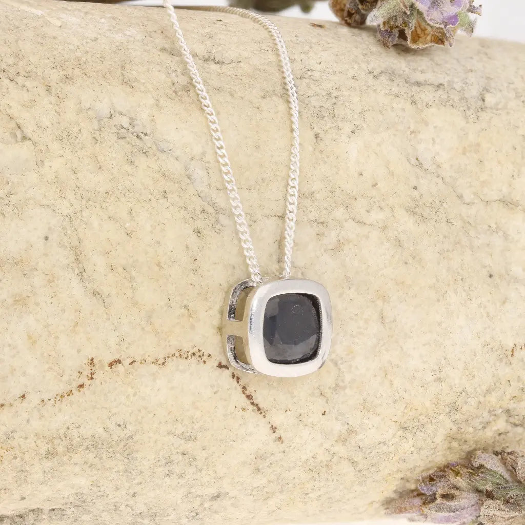Get your Blue Sapphire Square Slider Necklace 45cm online now or in store at Forever Gems in Franschhoek, South Africa
