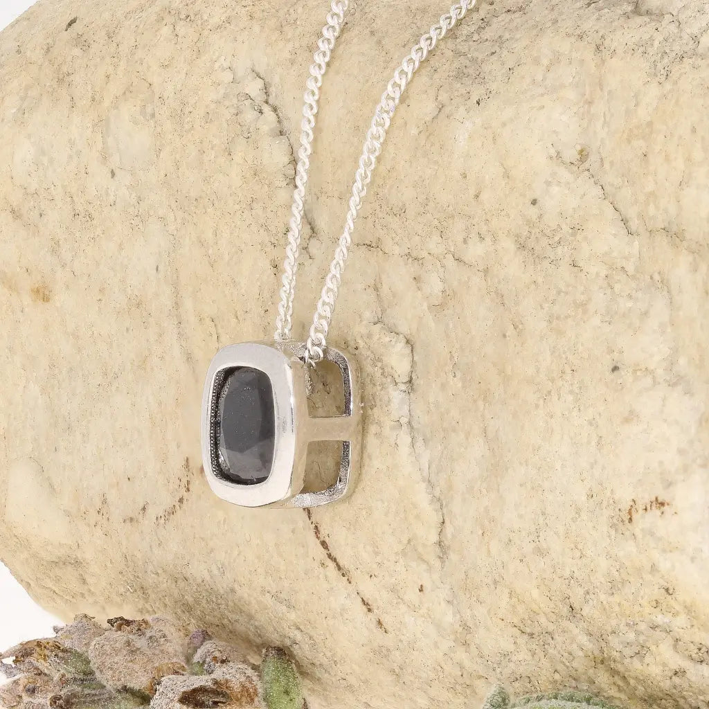 Get your Blue Sapphire Square Slider Necklace 45cm online now or in store at Forever Gems in Franschhoek, South Africa