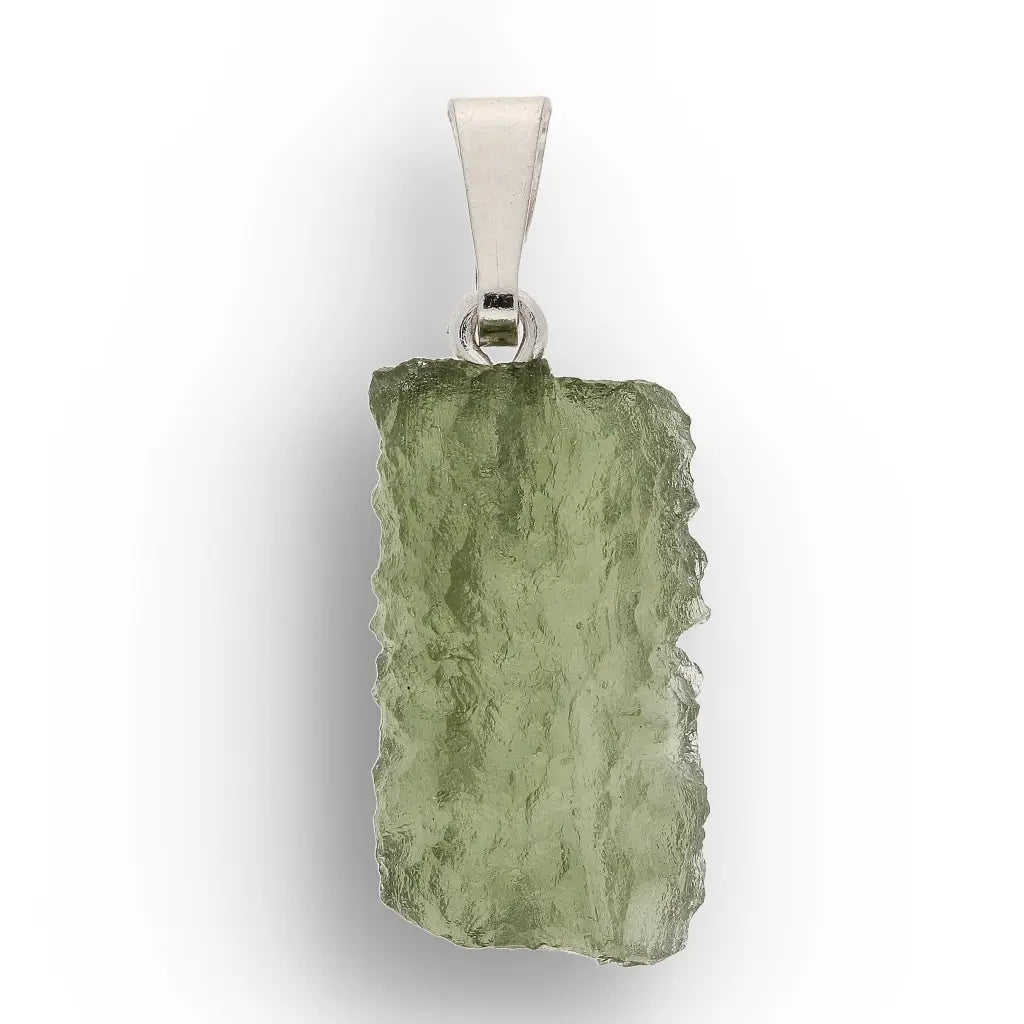 Get your Authentic Czech Moldavite Sterling Silver Pendant Necklace online now or in store at Forever Gems in Franschhoek, South Africa
