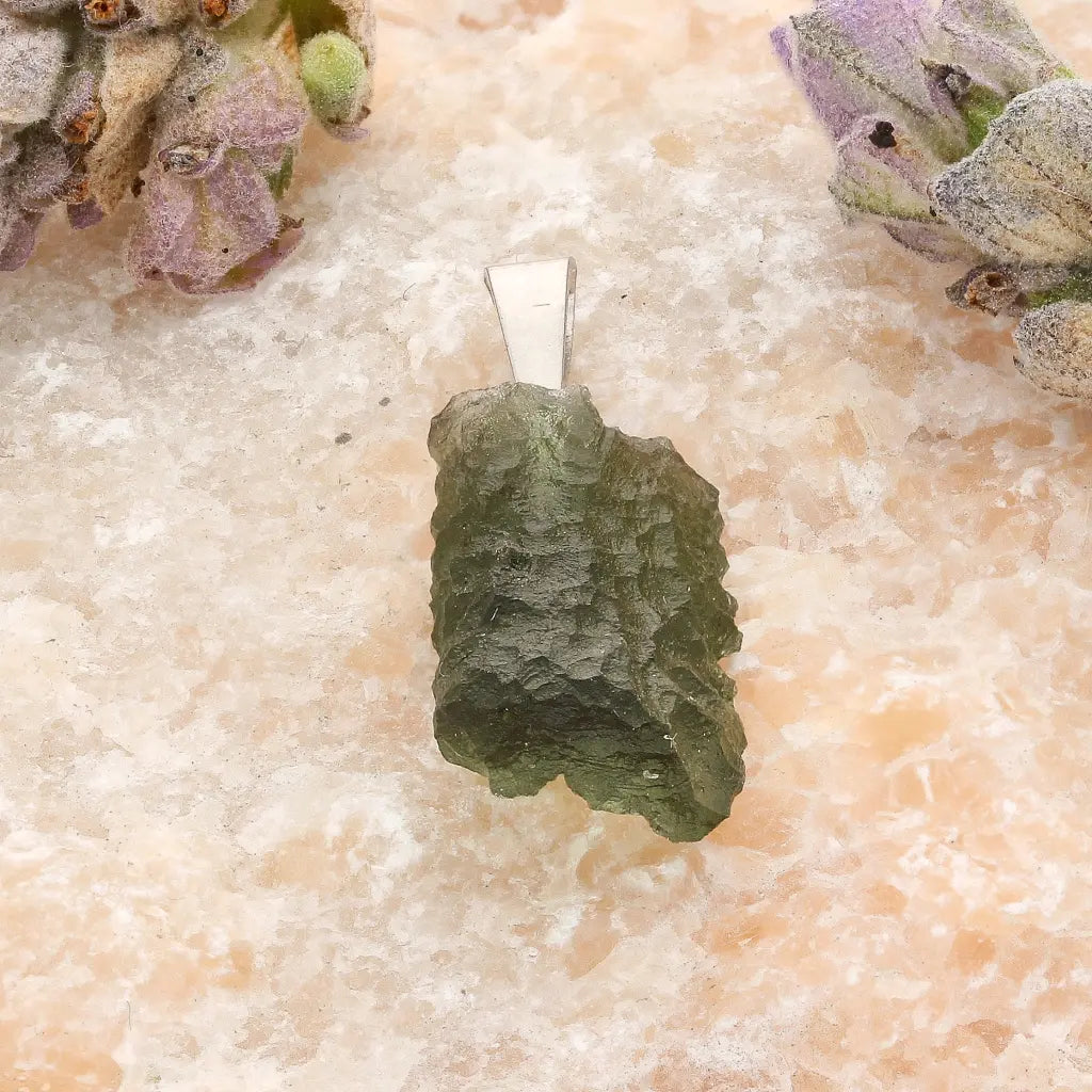 Get your Authentic Czech Moldavite Sterling Silver Pendant Necklace online now or in store at Forever Gems in Franschhoek, South Africa