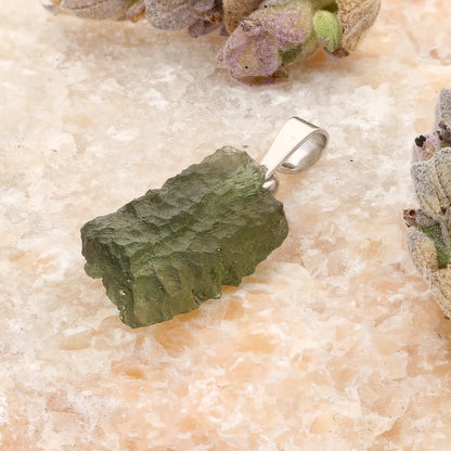 Get your Authentic Czech Moldavite Sterling Silver Pendant Necklace online now or in store at Forever Gems in Franschhoek, South Africa