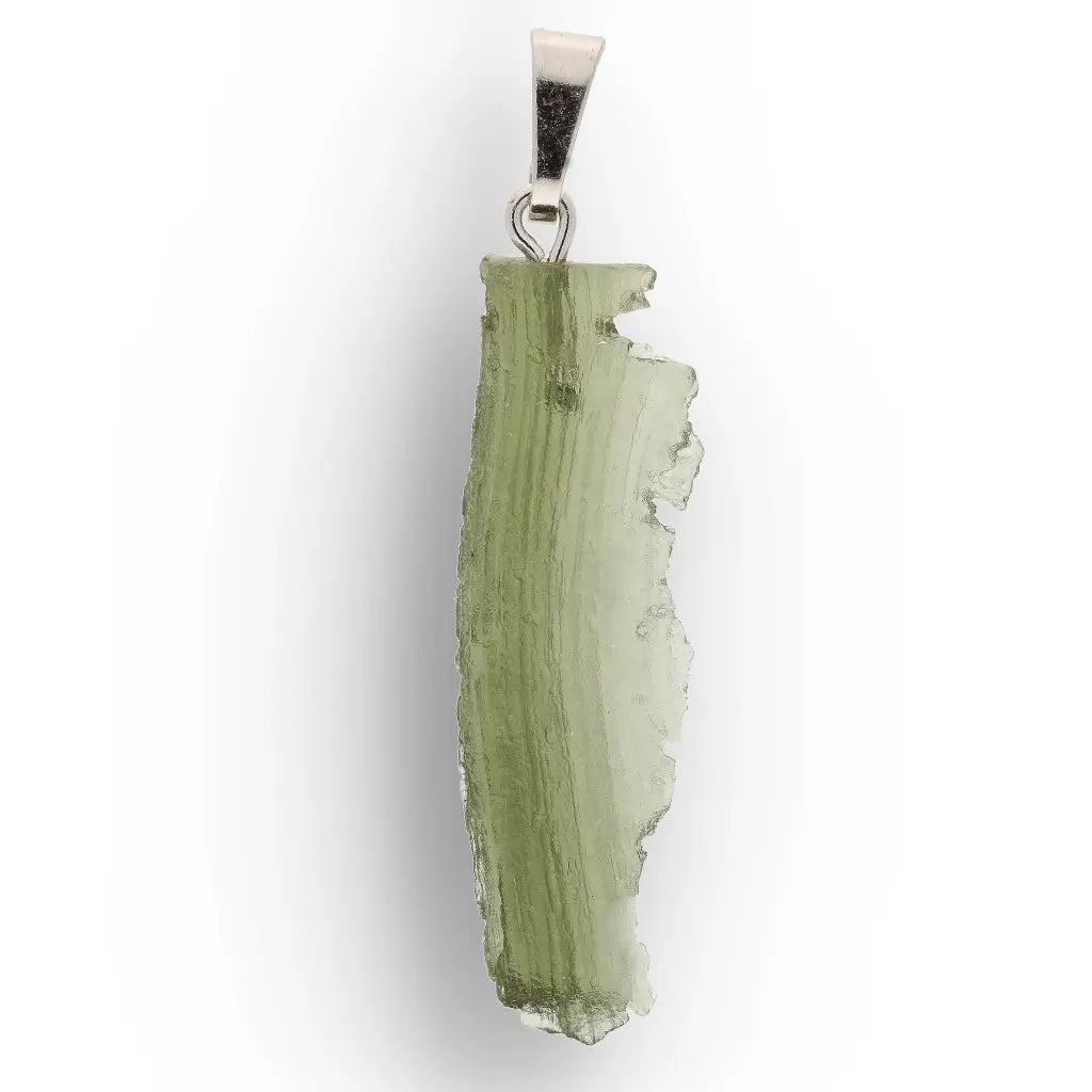 Get your Authentic Natural Moldavite Sterling Silver Chain Necklace online now or in store at Forever Gems in Franschhoek, South Africa