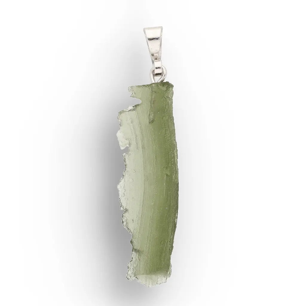 Get your Authentic Natural Moldavite Sterling Silver Chain Necklace online now or in store at Forever Gems in Franschhoek, South Africa
