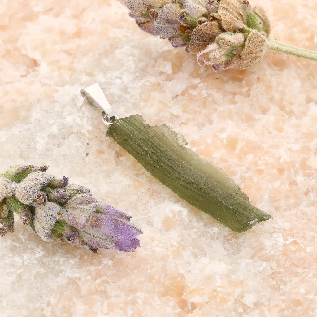 Get your Authentic Natural Moldavite Sterling Silver Chain Necklace online now or in store at Forever Gems in Franschhoek, South Africa