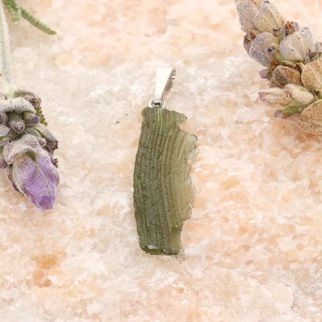 Get your Authentic Natural Moldavite Sterling Silver Chain Necklace online now or in store at Forever Gems in Franschhoek, South Africa