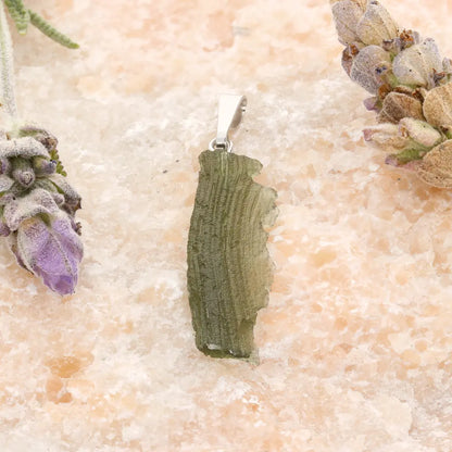 Get your Authentic Natural Moldavite Sterling Silver Chain Necklace online now or in store at Forever Gems in Franschhoek, South Africa