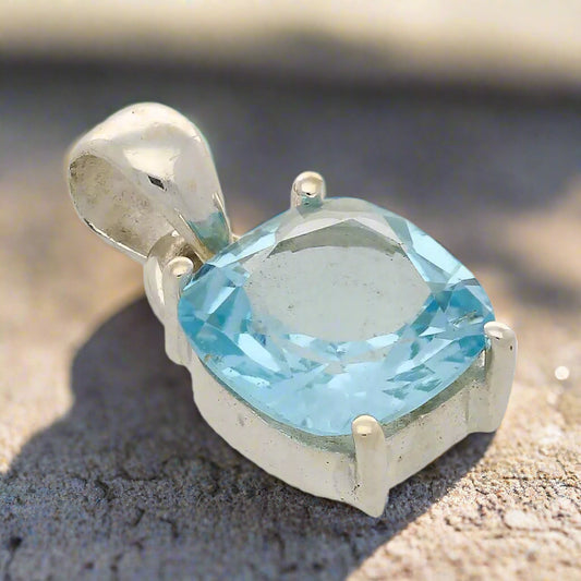 Buy your Blue Topaz in Sterling Silver - The Serenity Pendant online now or in store at Forever Gems in Franschhoek, South Africa