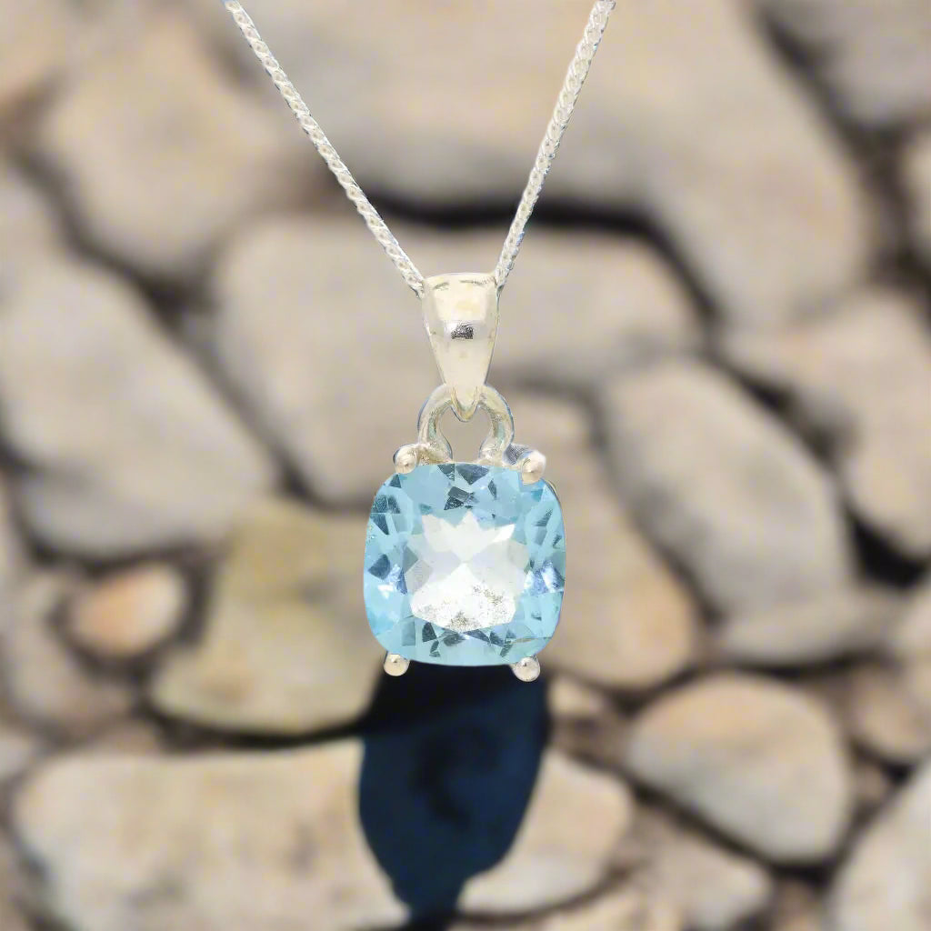Buy your Blue Topaz in Sterling Silver - The Serenity Pendant online now or in store at Forever Gems in Franschhoek, South Africa