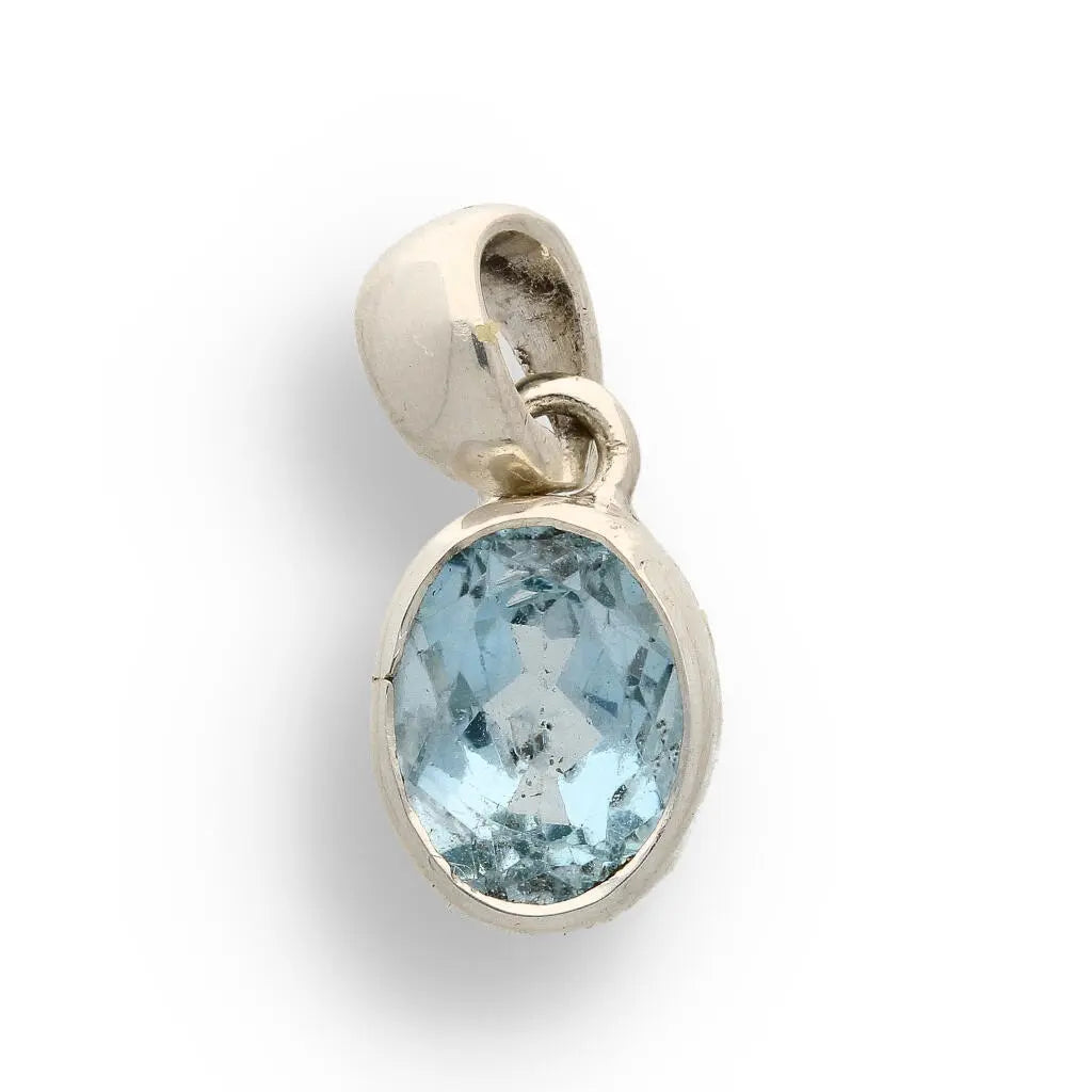 Buy your Classic Oval Blue Topaz Sterling Silver Pendant online now or in store at Forever Gems in Franschhoek, South Africa