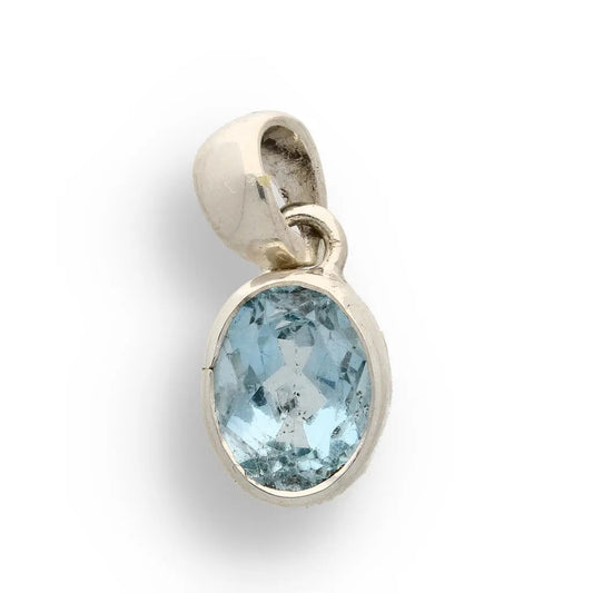 Buy your Classic Oval Blue Topaz Sterling Silver Pendant online now or in store at Forever Gems in Franschhoek, South Africa