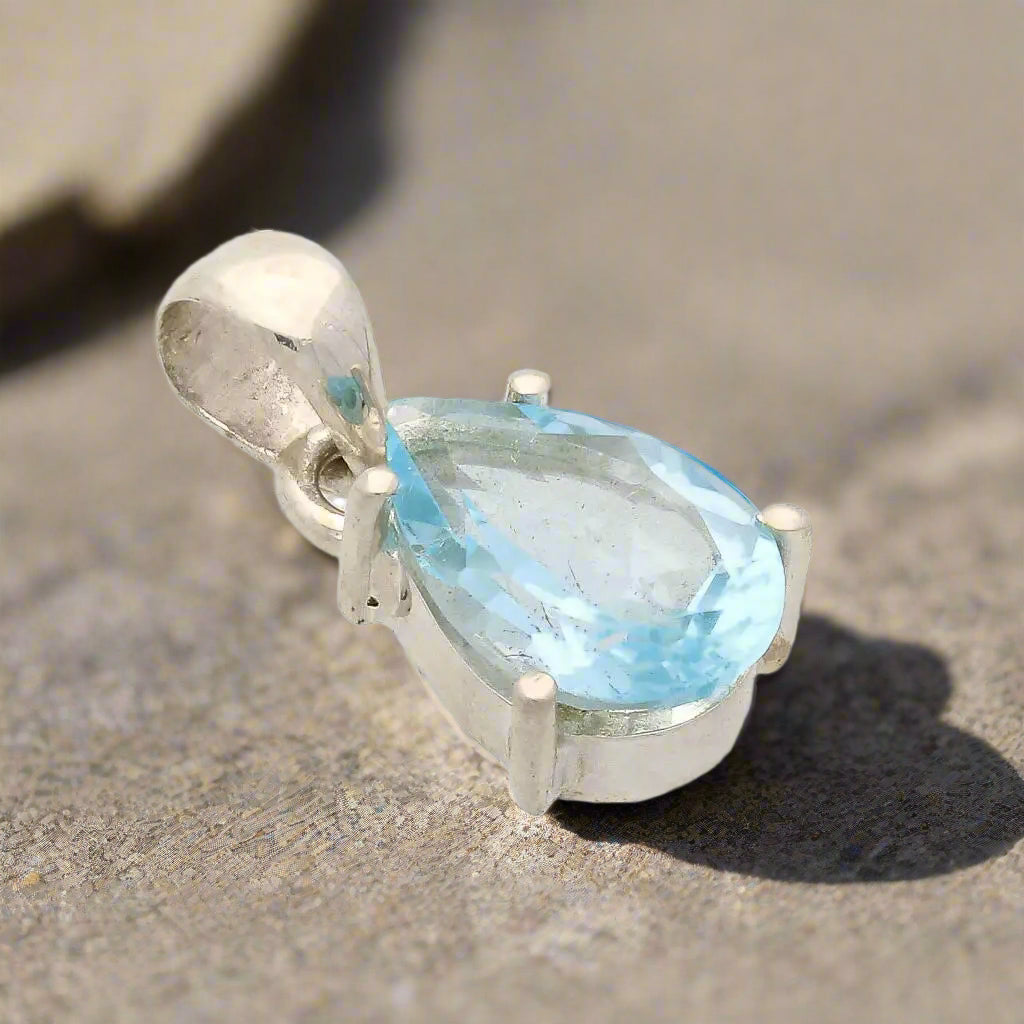 Buy your Blue Topaz Statement Pendant - A Drop of Heaven online now or in store at Forever Gems in Franschhoek, South Africa