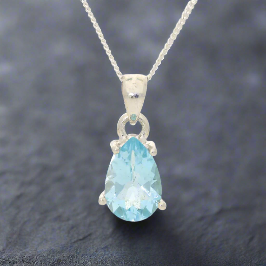 Buy your Blue Topaz Statement Pendant - A Drop of Heaven online now or in store at Forever Gems in Franschhoek, South Africa
