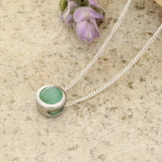Get your Emerald Slider Pendant Necklace 6mm Silver online now or in store at Forever Gems in Franschhoek, South Africa