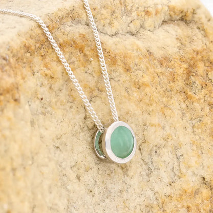 Get your Emerald Slider Pendant Necklace 6mm Silver online now or in store at Forever Gems in Franschhoek, South Africa