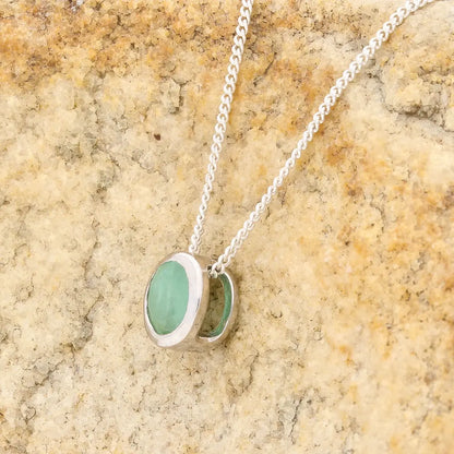 Get your Emerald Slider Pendant Necklace 6mm Silver online now or in store at Forever Gems in Franschhoek, South Africa