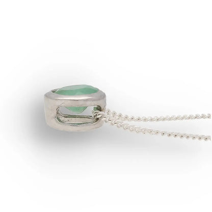 Get your Emerald Slider Pendant Necklace 6mm Silver online now or in store at Forever Gems in Franschhoek, South Africa