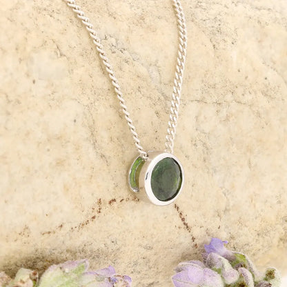 Get your Chrome Diopside Green Glow Slider Necklace 6mm online now or in store at Forever Gems in Franschhoek, South Africa