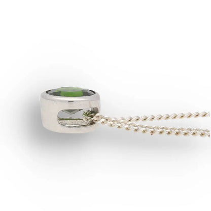 Get your Chrome Diopside Green Glow Slider Necklace 6mm online now or in store at Forever Gems in Franschhoek, South Africa