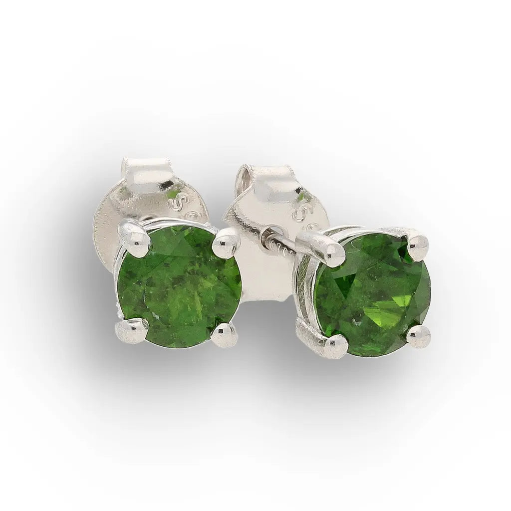 Get your Chrome Diopside Forest Glow Stud Earrings 5mm online now or in store at Forever Gems in Franschhoek, South Africa