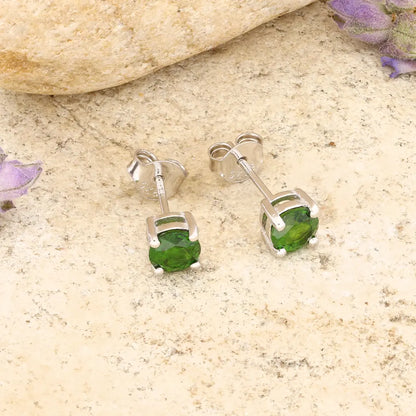 Get your Chrome Diopside Forest Glow Stud Earrings 5mm online now or in store at Forever Gems in Franschhoek, South Africa