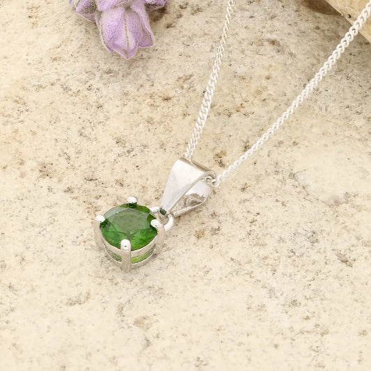 Get your Chrome Diopside Forest Light Pendant 6mm Silver online now or in store at Forever Gems in Franschhoek, South Africa