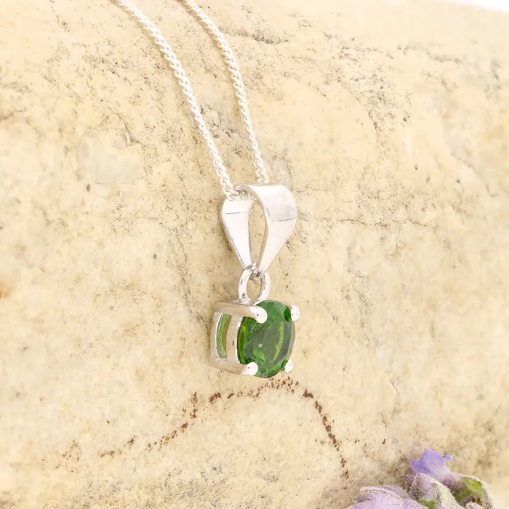 Get your Chrome Diopside Forest Light Pendant 6mm Silver online now or in store at Forever Gems in Franschhoek, South Africa