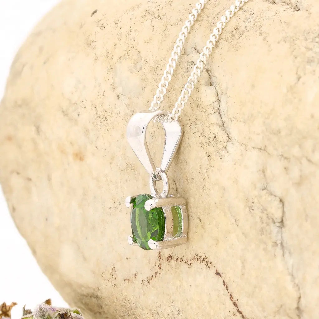 Get your Chrome Diopside Forest Light Pendant 6mm Silver online now or in store at Forever Gems in Franschhoek, South Africa