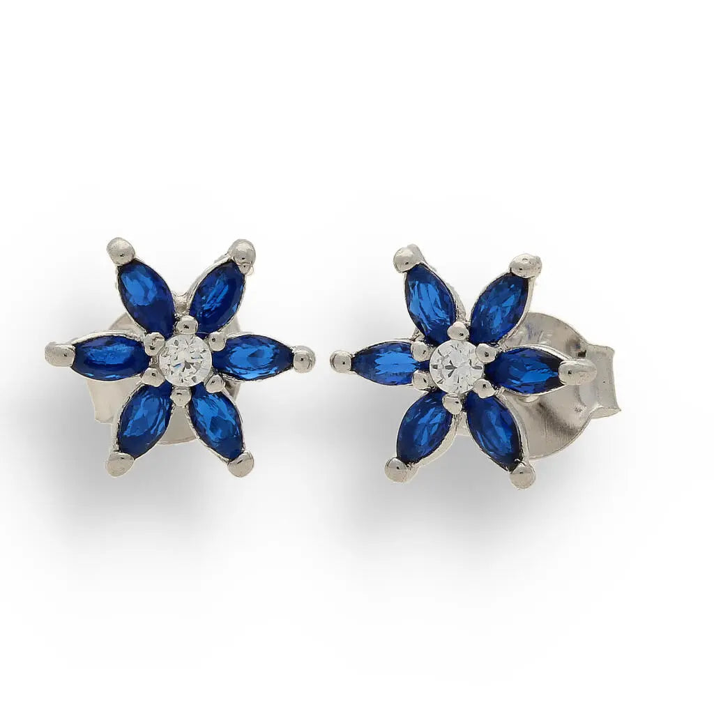 Buy your Blue Blossom Sparkle: CZ Silver Studs online now or in store at Forever Gems in Franschhoek, South Africa