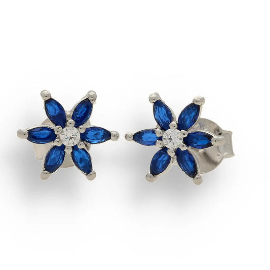 Buy your Blue Blossom Sparkle: CZ Silver Studs online now or in store at Forever Gems in Franschhoek, South Africa